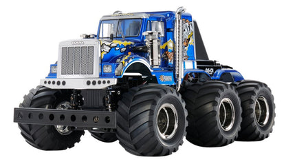 Tamiya TAM58646 1/18 6x6-G6-01 6 Wheels Monster Truck Other License 58646 – 1:18 RC Konghead 6x6 (G6-01), Remote Controlled Car/Vehicle, Model Building, Kit, Unvarnished