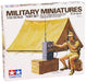 Tamiya 300035074-1:35 WWII Diorama-Set Zelt mit Funk (1