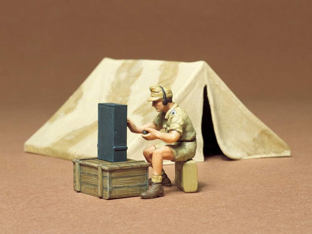 Tamiya 300035074-1:35 WWII Diorama-Set Zelt mit Funk (1