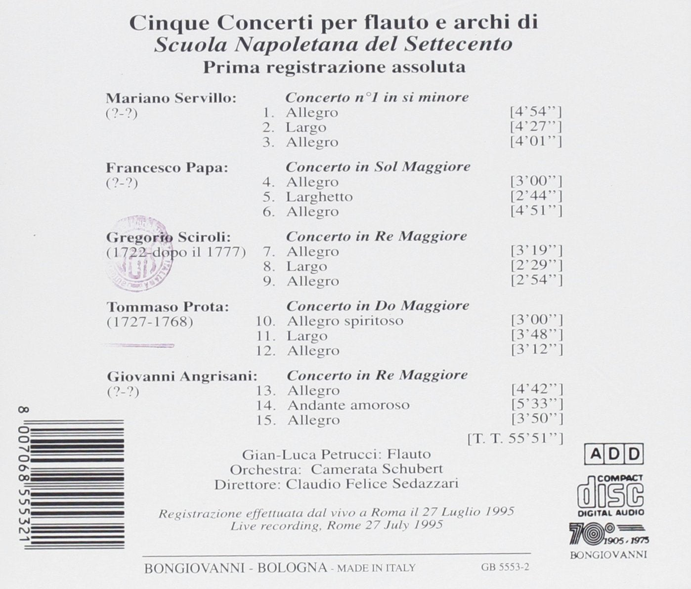 5 Concertos for Flute & Strings