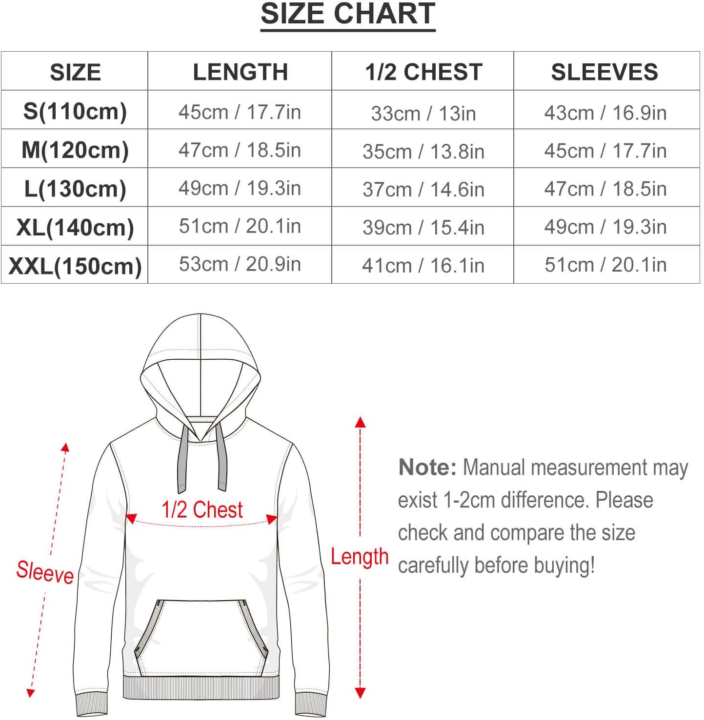 ODOKAY Unisex Kinder Hoodie und Sweatshirts Bedrucktes Jungen-Sweatshirt Langarm Herbst Hoodies