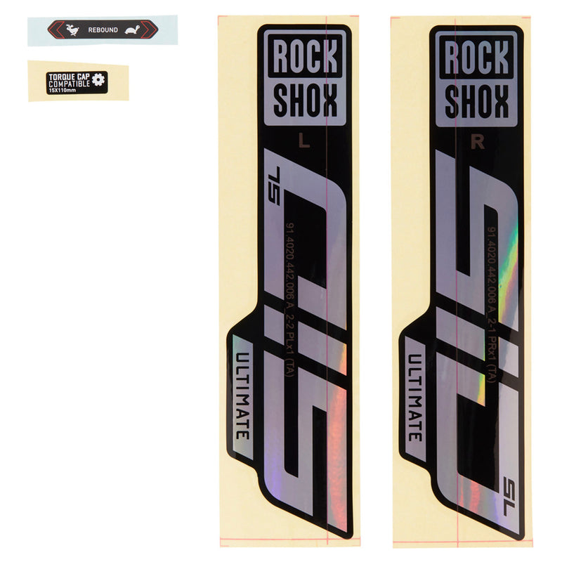 Rockshox Fork Decal Kit Sid Sl Ultimate 27/29 (2021) Gloss Rainbow Foil/High Gloss Black