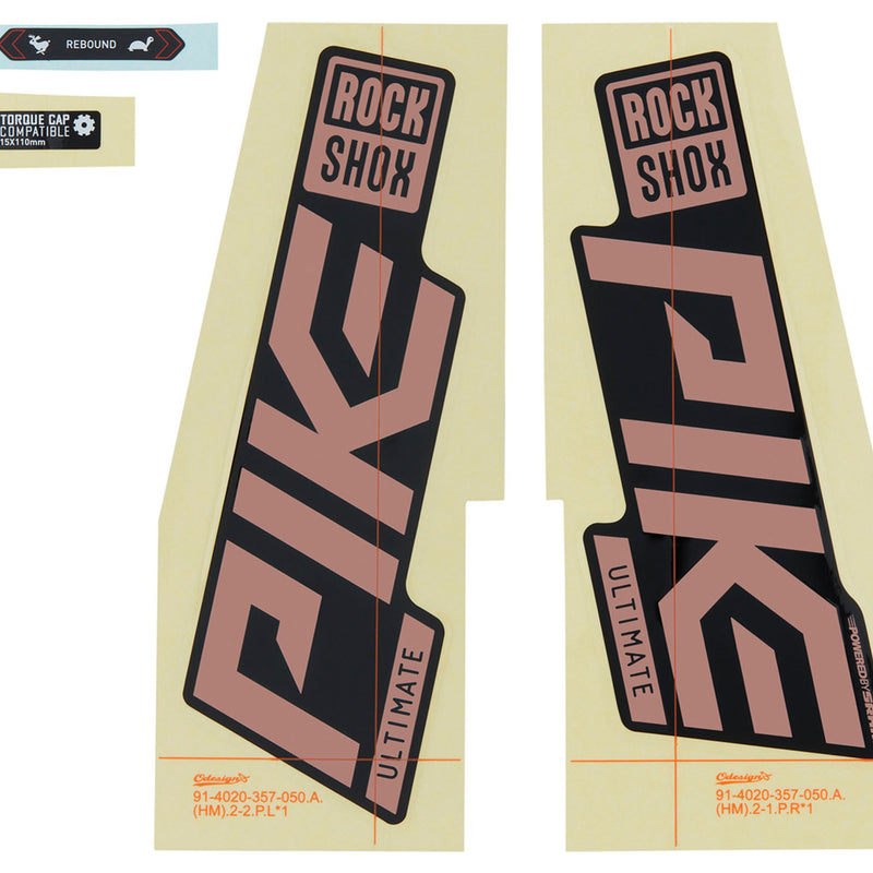 Rockshox Fork Decal Kit Pike Ultimate 27/29 (2021) Matte Copper Foil/High Gloss Black