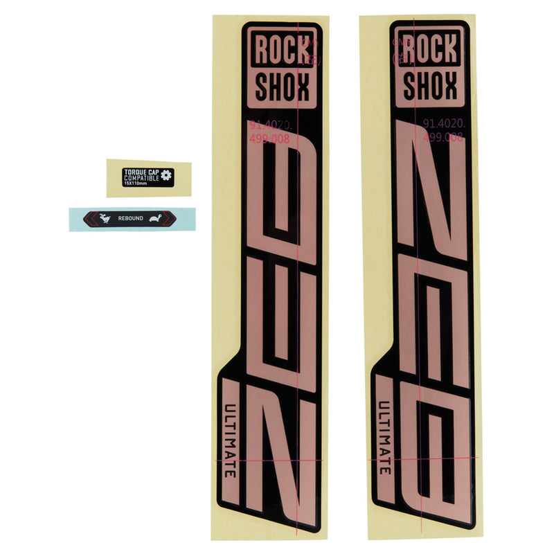 Rockshox Fork Decal Kit Zeb Ultimate 27/29 (2021) Matte Copper Foil/High Gloss Black