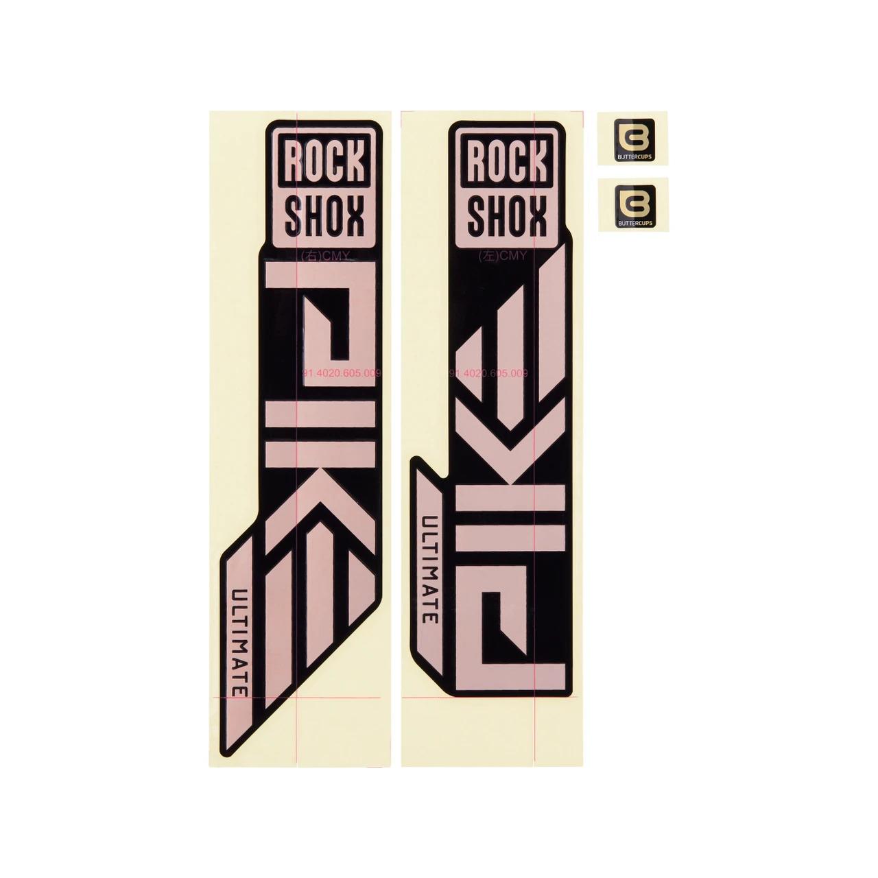 Rockshox Spare Fork Decal Kit Pike Ultimate 27/29 (2023+) Matte Copper Foil For High Gloss Black