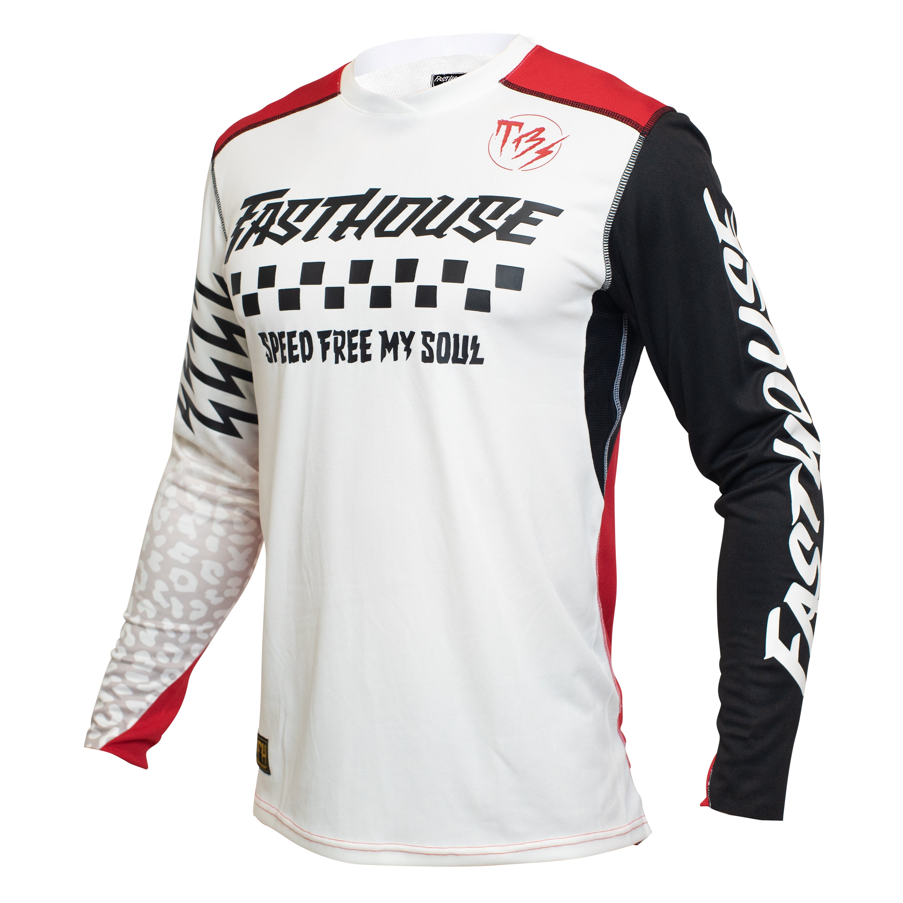 Fasthouse Raven Bereman Long Sleeve Jersey Cream/Red S