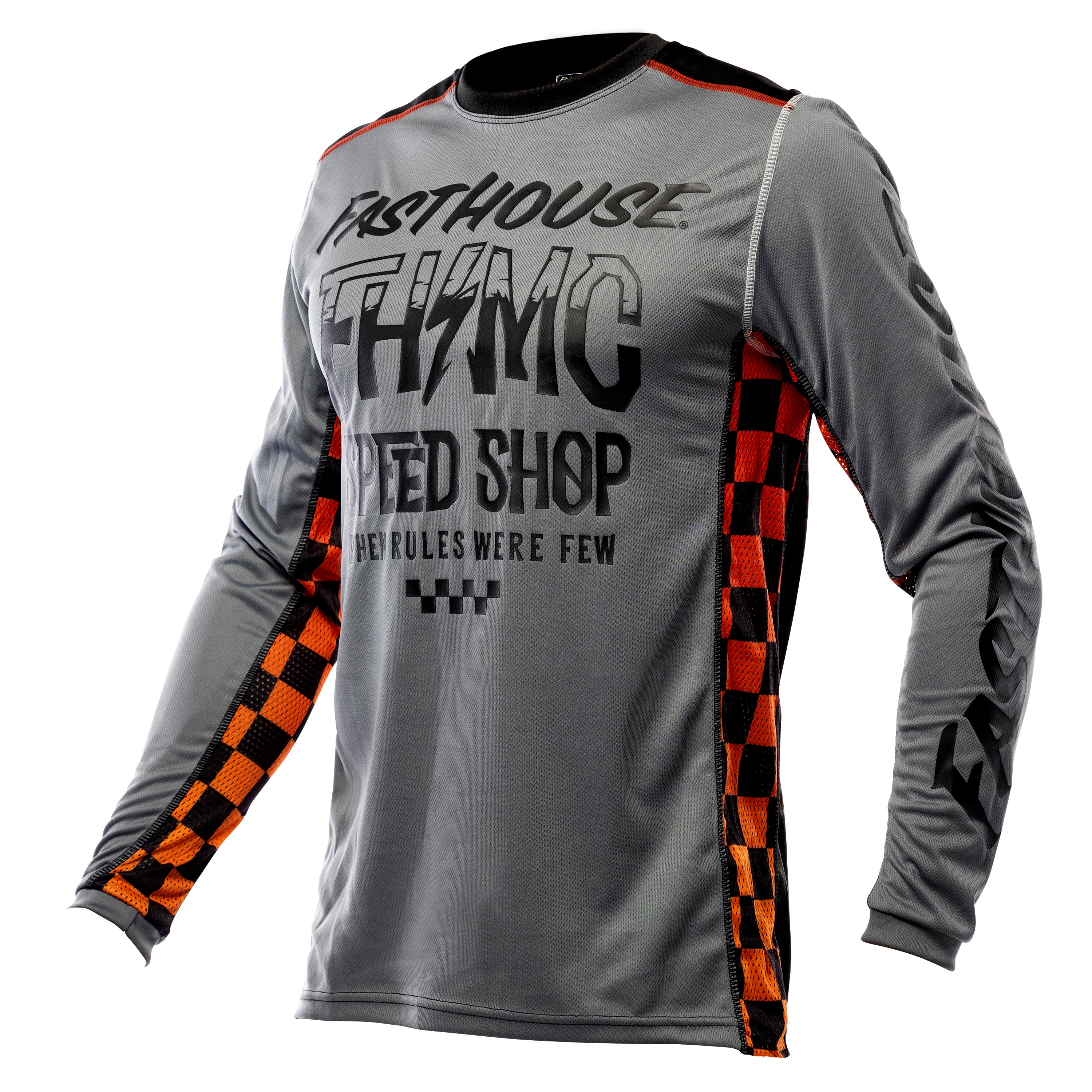 Fasthouse Grindhouse Brute Long Sleeve Jersey 2021 Gray/Black 2XL