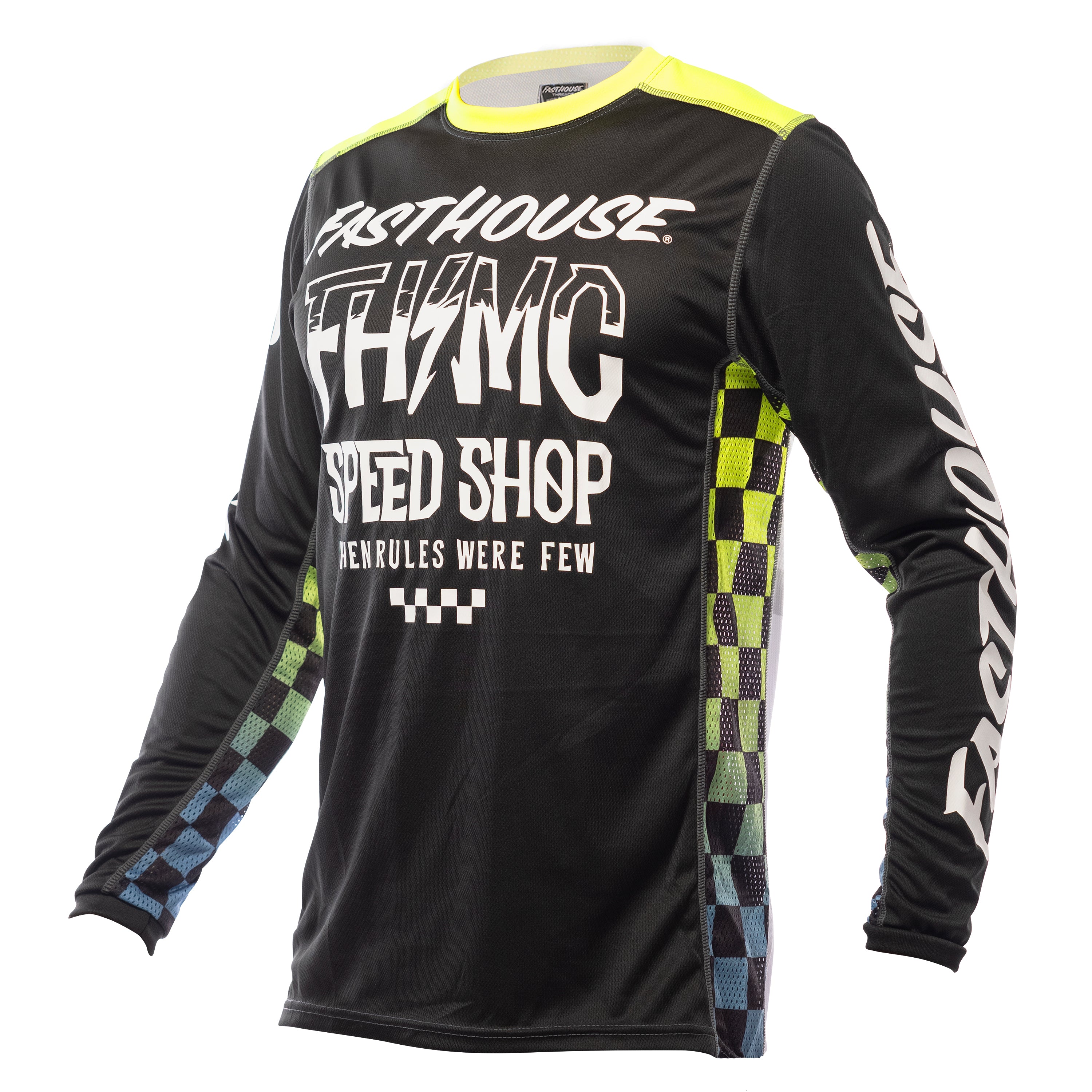 Fasthouse Grindhouse Brute Long Sleeve Jersey 2021 Black/Highviz S