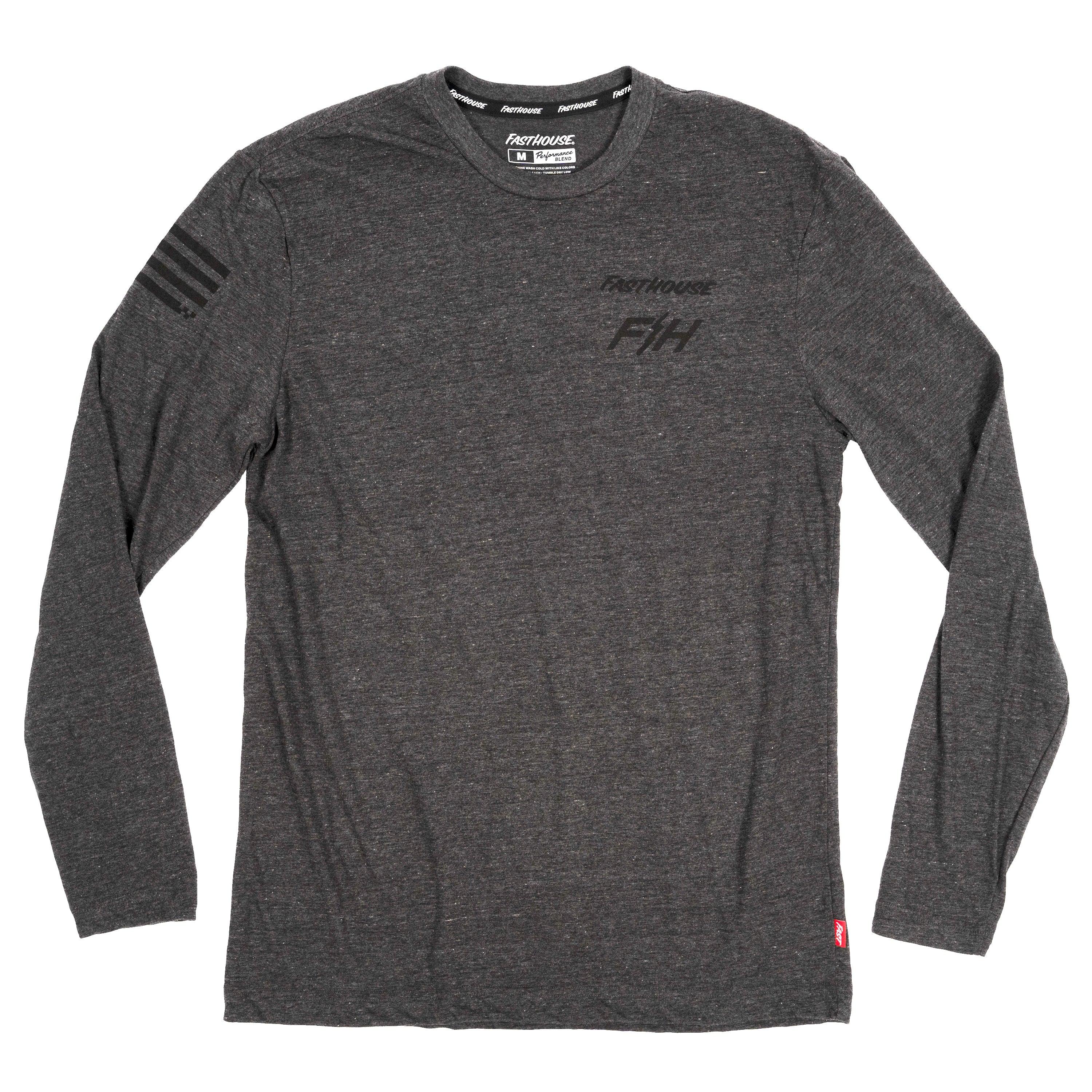 Fasthouse Blend Long Sleeve Tech Tee 2022 Heather Grey XL