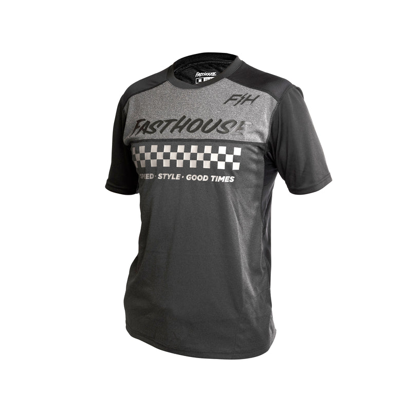 Fasthouse Youth Alloy Mesa Short Sleeve Jersey 2022 Heather Charcoal/Black Ym
