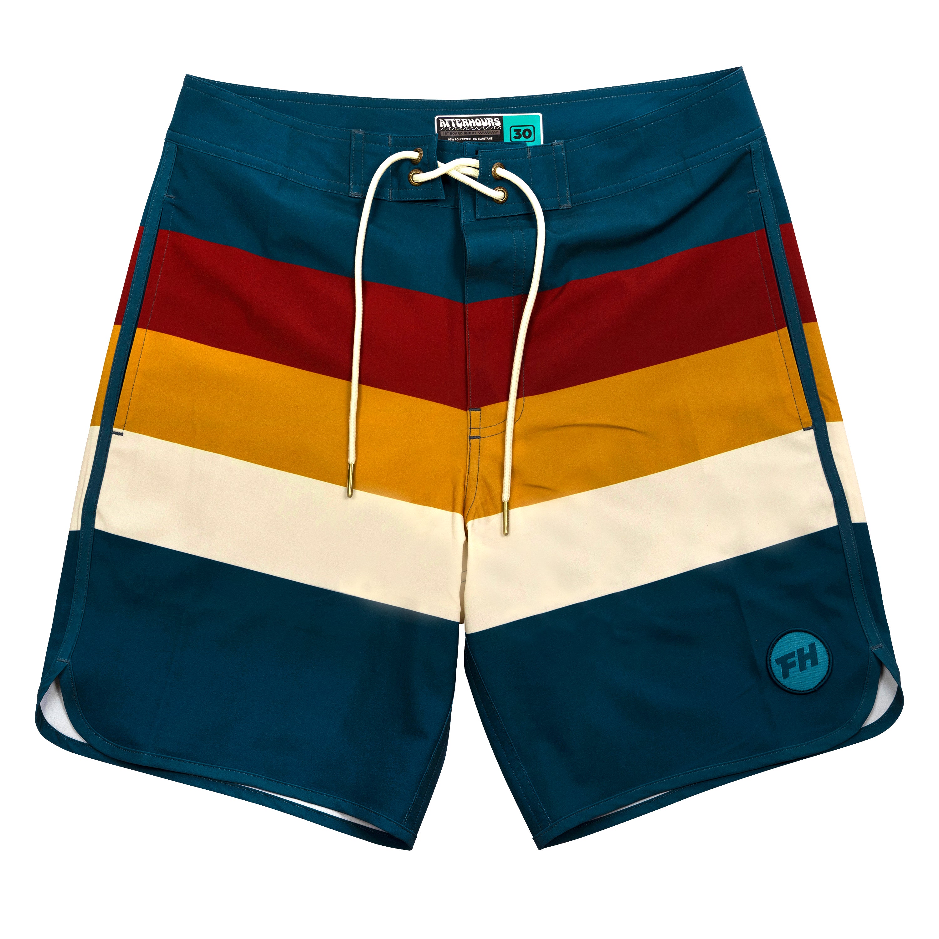Fasthouse After Hours 18" Shorts 2022 Teal Stripe 36