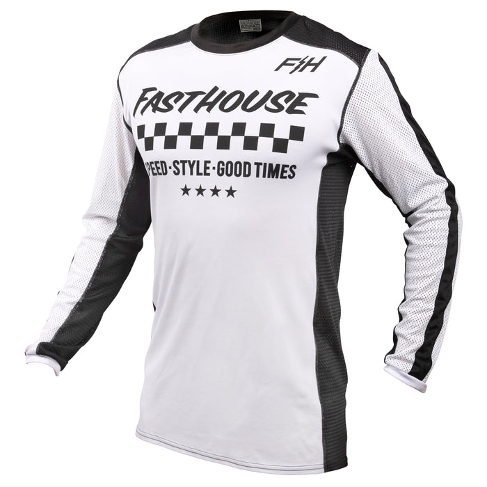 Fasthouse Usa Originals Air Cooled Long Sleeve Jersey 2022 White/Black M