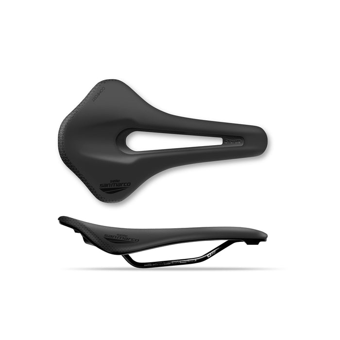 Selle San Marco Shortfit 2.0 Comfort Dynamic Saddle: Black/Black