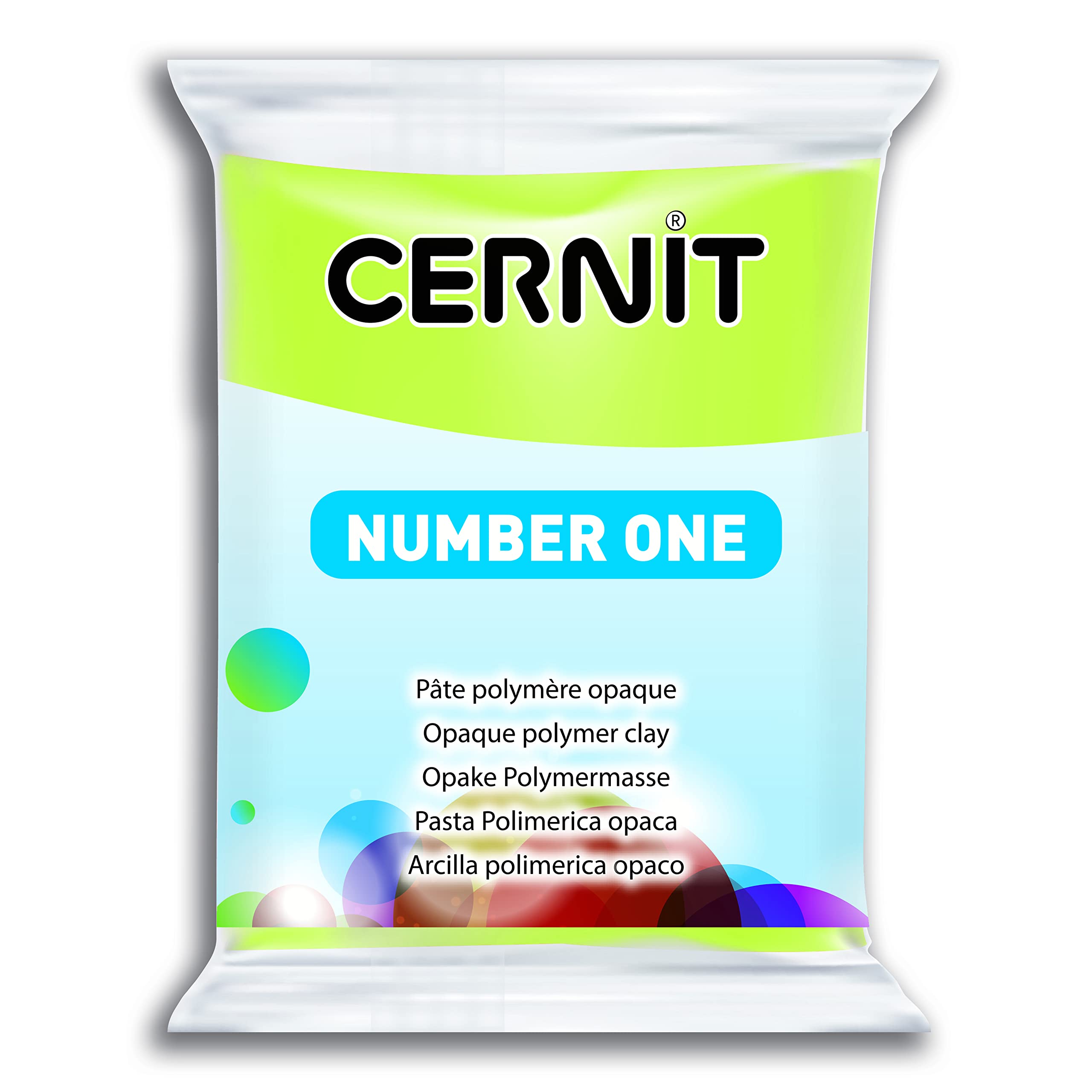 Cernit CE0900056601 Nummer eins Lehm 56g, Anisgrün