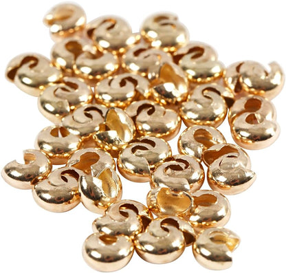 Bow Covers – Crimp Beads – Gold – 5 mm – Pack of 50