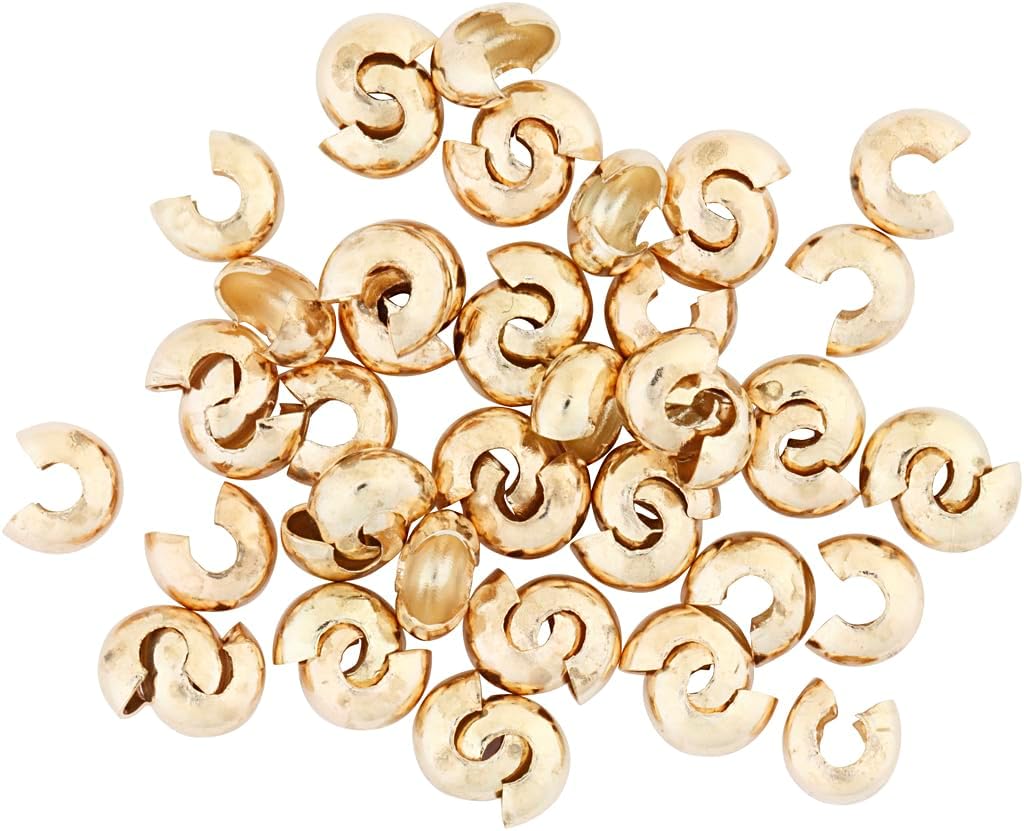 Bow Covers – Crimp Beads – Gold – 5 mm – Pack of 50