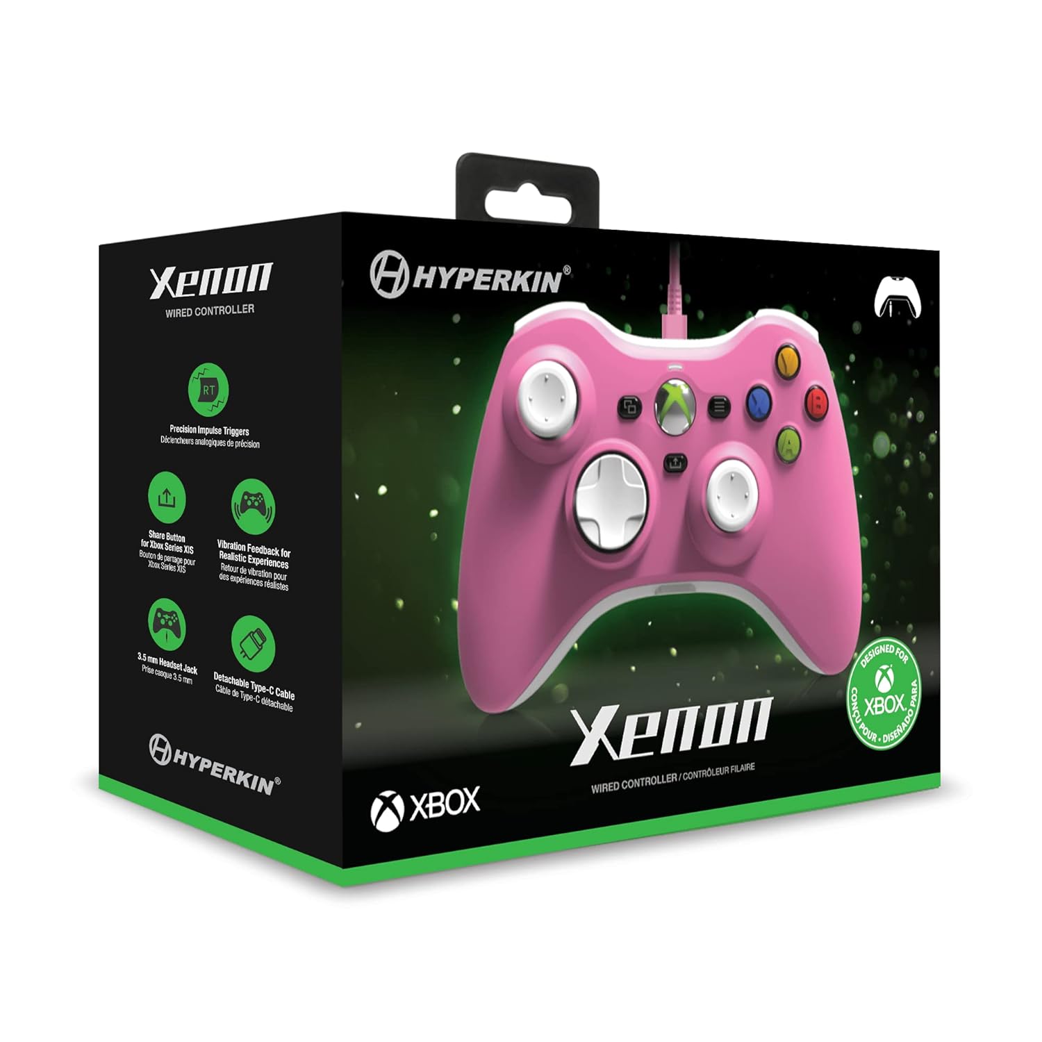 Hyperkin Xenon Wired Controller - Xbox X - S/Xbox1/PC (rosa)