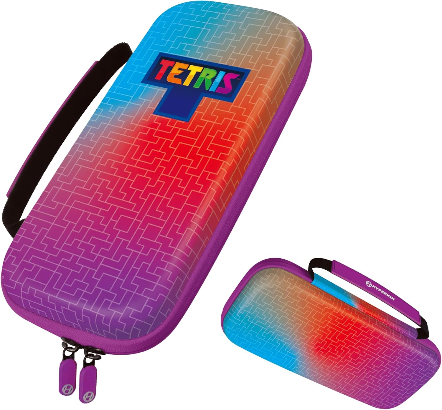 Hyperkin Tetris® - Custodia rigida in EVA per Switch®OLED, Nintendo Switch® (Hyper Gradient), Gradiente iper, Classica-incontra-moderno