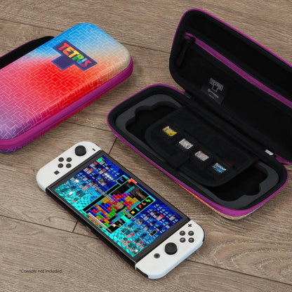 Hyperkin Tetris® - Custodia rigida in EVA per Switch®OLED, Nintendo Switch® (Hyper Gradient), Gradiente iper, Classica-incontra-moderno