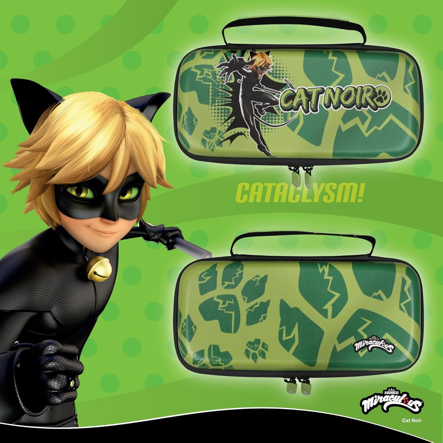Hyperkin Custodia rigida ufficiale Miraculous EVA (Cat Noir), Gatto Noir