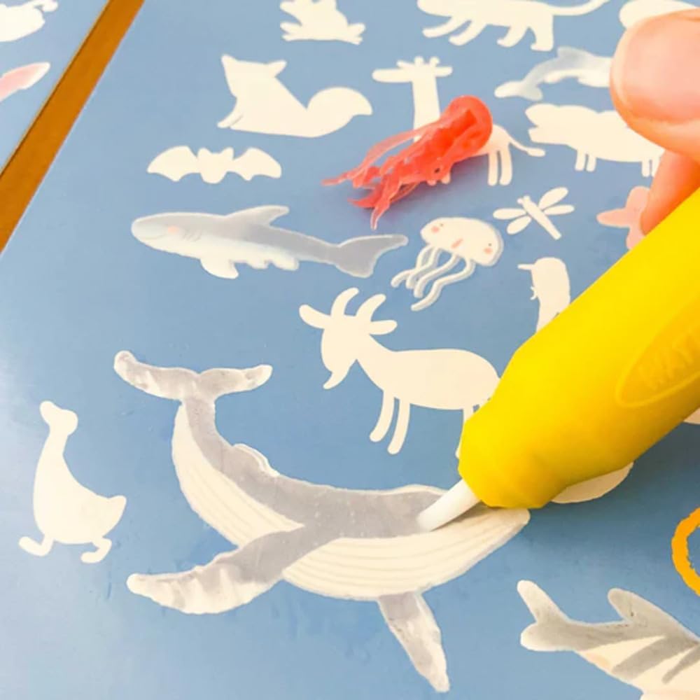 MierEdu Water Doodle Book - Sea World Edition - Mess Free Water Painting Activity Book for Kids with Reusable Pages - Encourages Creativity and Imagination - Ideal