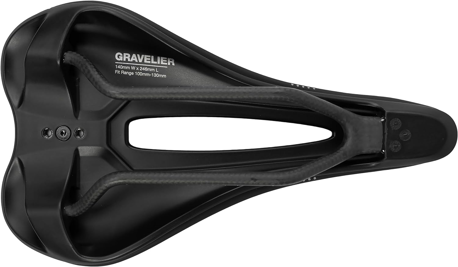 WTB Gravelier Bike Saddle – 246x140mm, Flexible Base with Fusion Form Technology, Perineal Relief Cutout for Gravel and Endurance Rides – Integrated Tool Mount