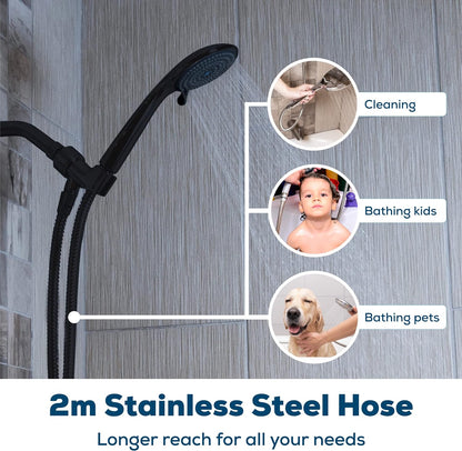 SparkPod Quick Install 79`` Shower Hose Replacement Black
