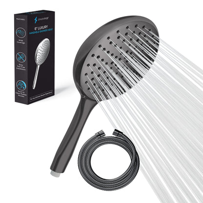 SparkPod High Pressure Handheld Shower Head + 6`` Hose Grey