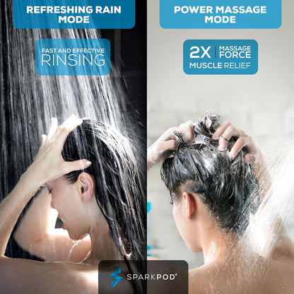SparkPod 6 Function High Pressure Shower Head Rainbow Colour