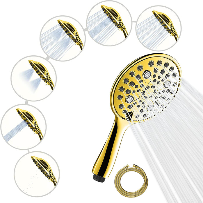 SparkPod High Pressure 6 Function 6`` Shower Head Gold