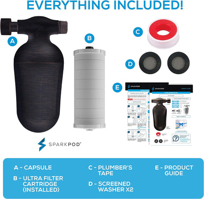 SparkPod Ultra Shower Filter (Bronze)