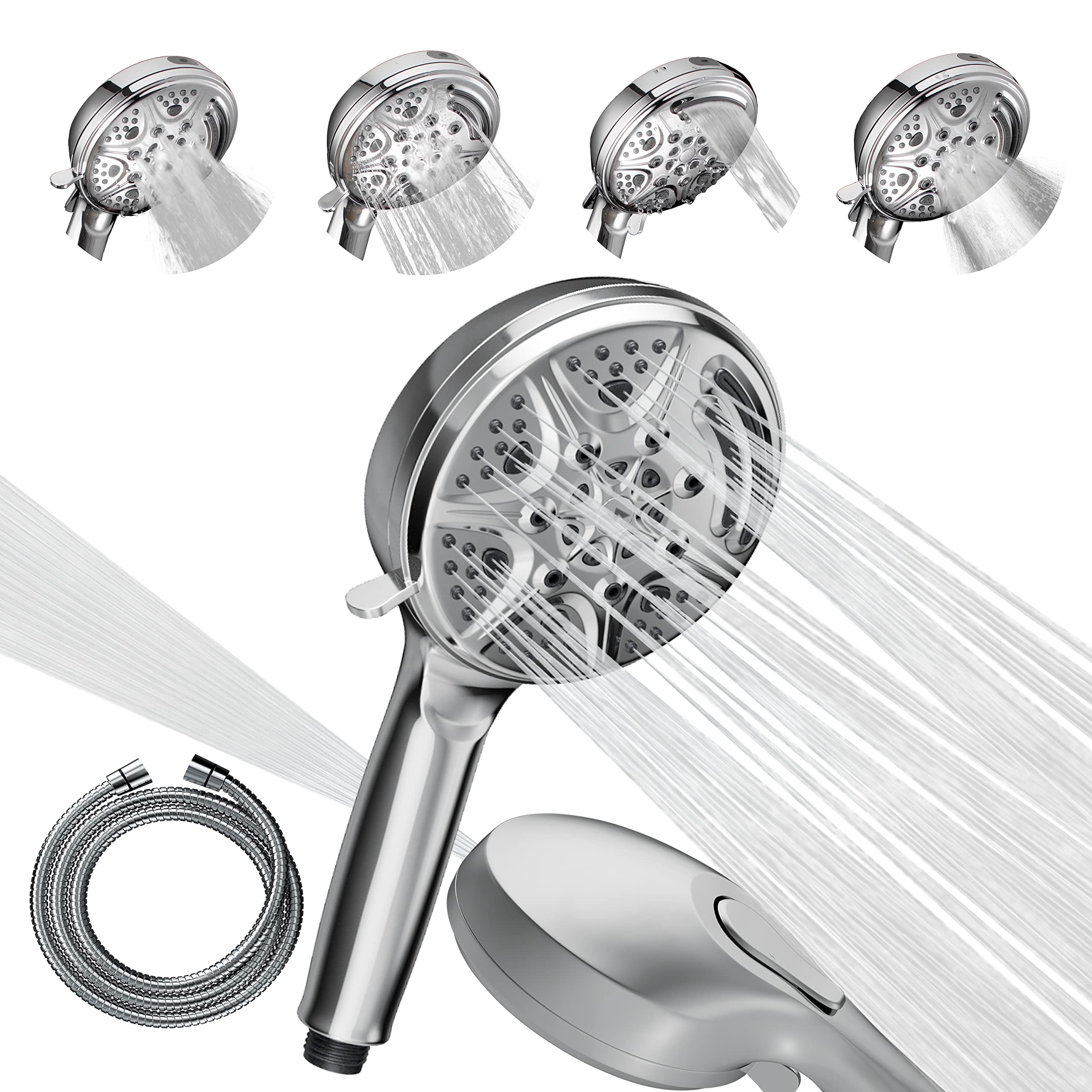 SparkPod 5`` 9 Spray Setting Shower Head with On/Off Chrome