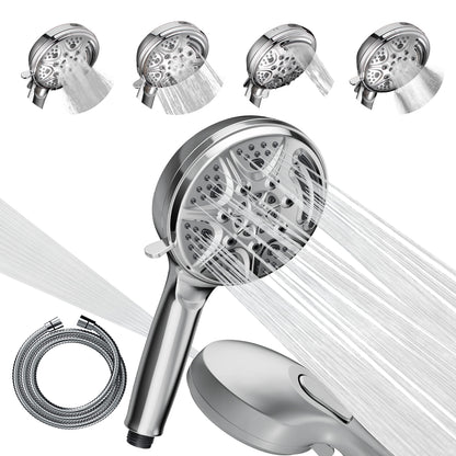 SparkPod 5`` 9 Spray Setting Shower Head with On/Off Chrome