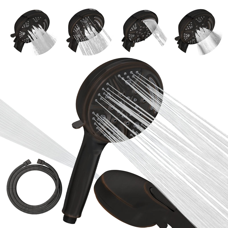 SparkPod 5`` 9 Spray Setting Shower Headwith On/Off Bronze