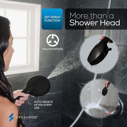 SparkPod 5`` 9 Spray Setting Shower Headwith On/Off Bronze