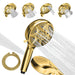 SparkPod 5`` 9 Spray Setting Shower Head with On/Off Gold