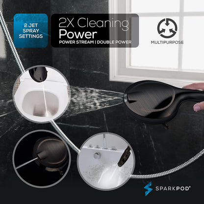 SparkPod Shower Head High Pressure and 10 Settings Bronze
