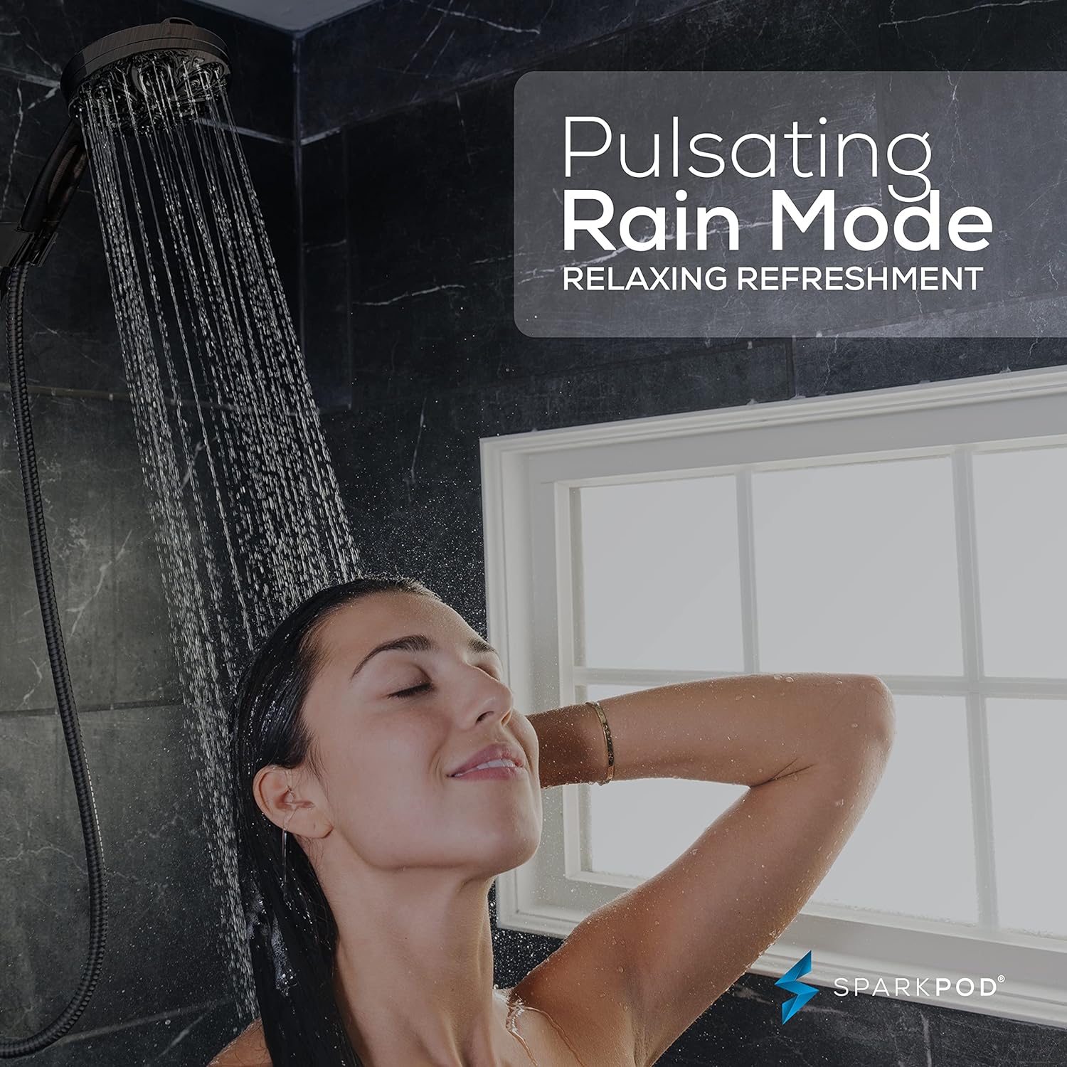 SparkPod Shower Head High Pressure and 10 Settings Bronze