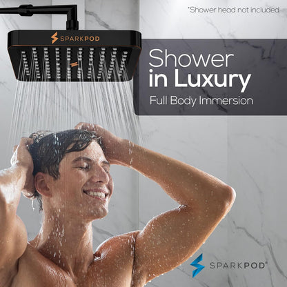 SparkPod Fixed Shower Head 15 cm Square Bronze