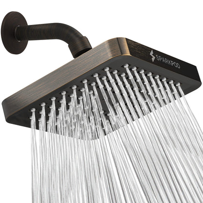 SparkPod Fixed Shower Head 15 cm Square Bronze