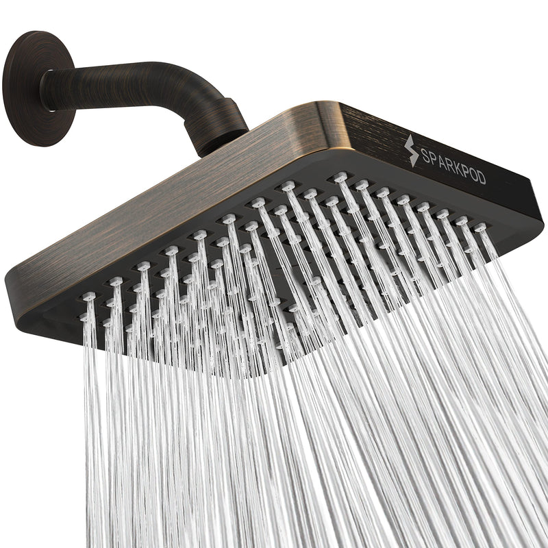SparkPod Fixed Shower Head 15 cm Square Bronze