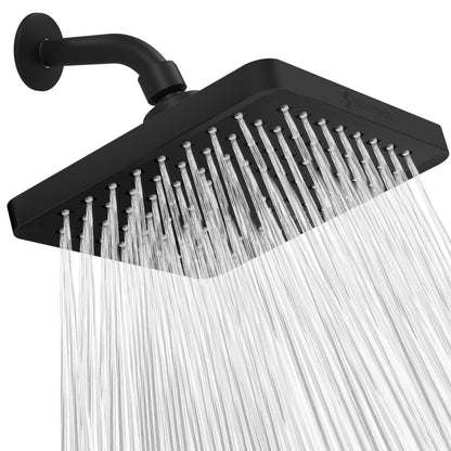 SparkPod Shower Head 8`` Square Matte Black