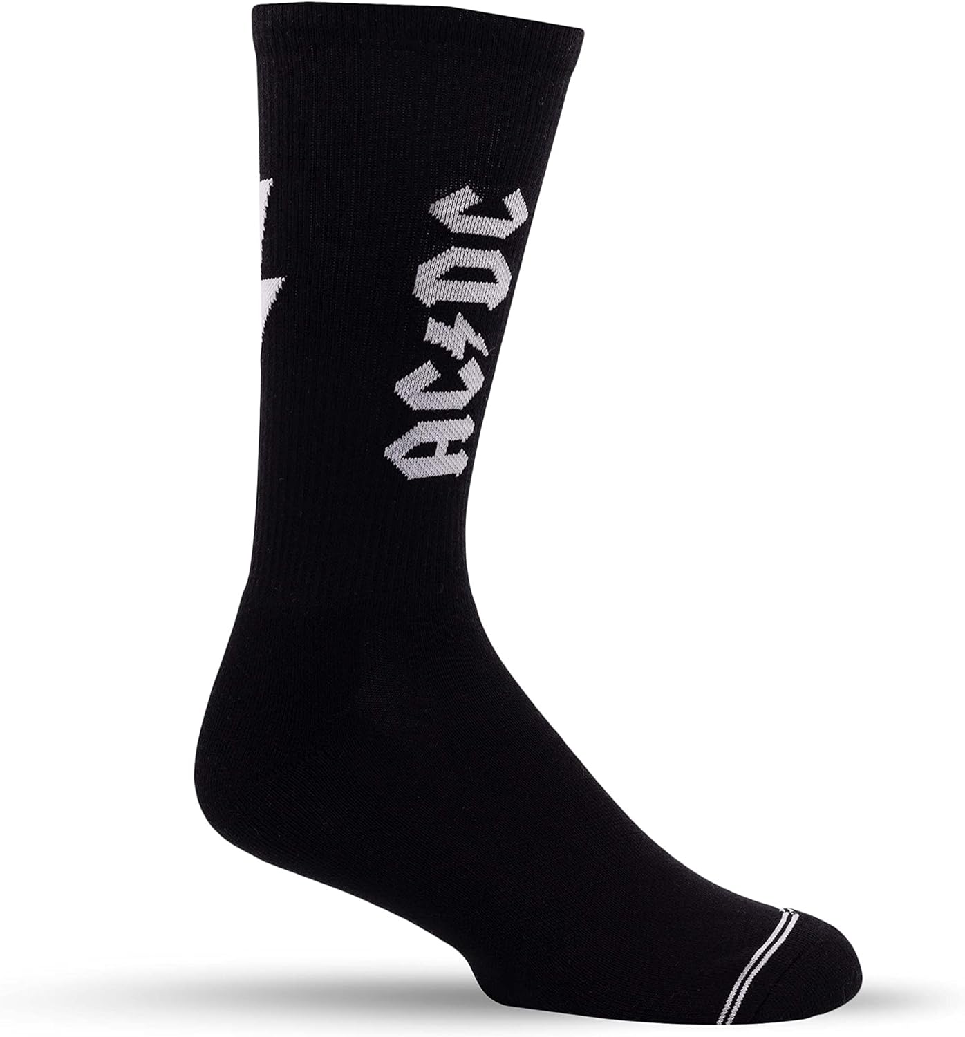 PERRI'S SOCKS - ACDC Premium Crew Socks, Officially Licensed Rock Band Novelty Socks, Cushioned Fun Socks for Men & Women