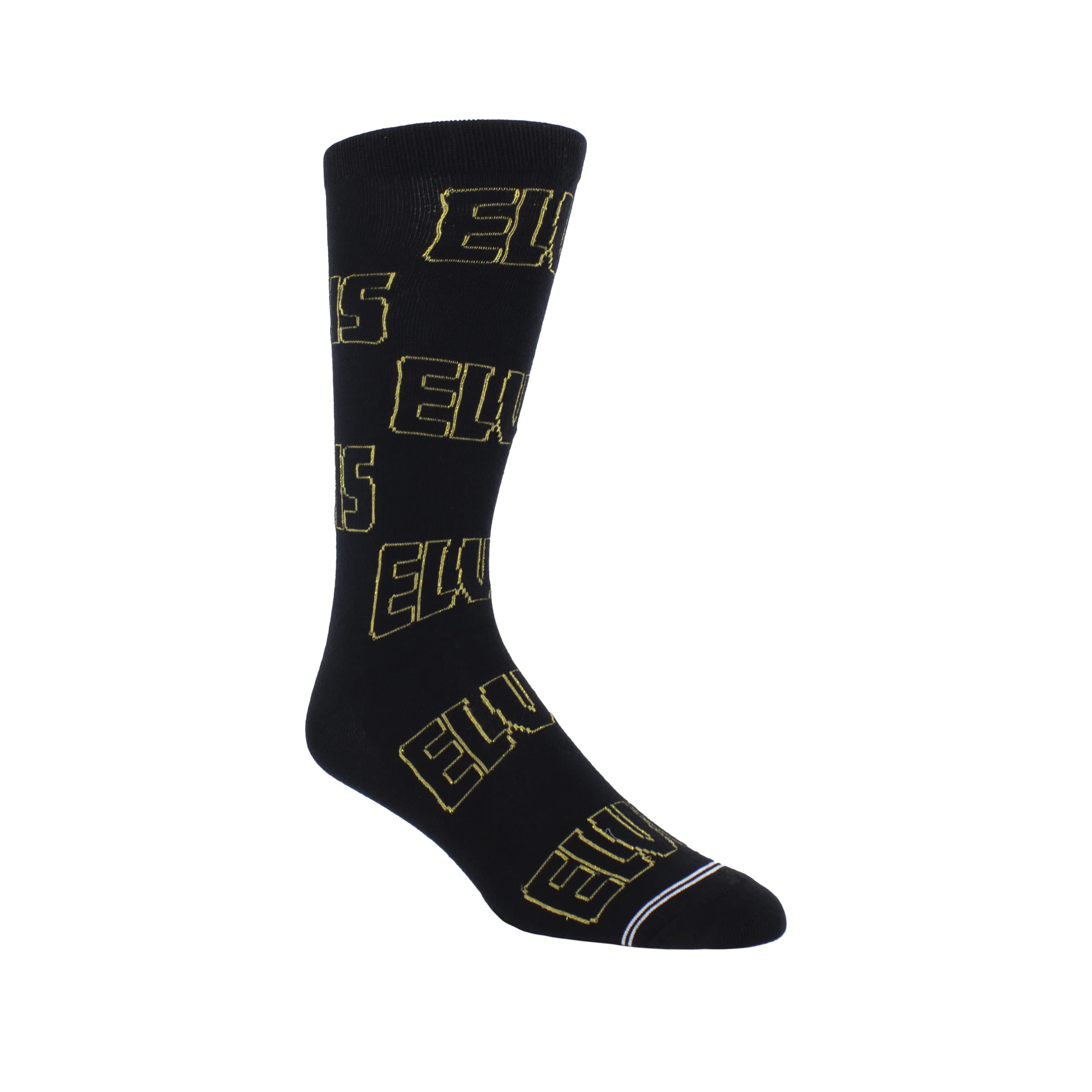 PERRI'S SOCKS - Elvis Crew Socken, Offiziell lizenzierte Rock Band Neuheit Socken, Weiche & Atmungsaktive Fun Socken für Männer & Frauen, Schwarze Geschenkbox, Medium