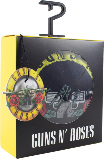 Guns N’ Roses Short Crew Socks, Officially Licensed Rock Band Novelty Socks, Premium Cushioned Socks for Men and Women