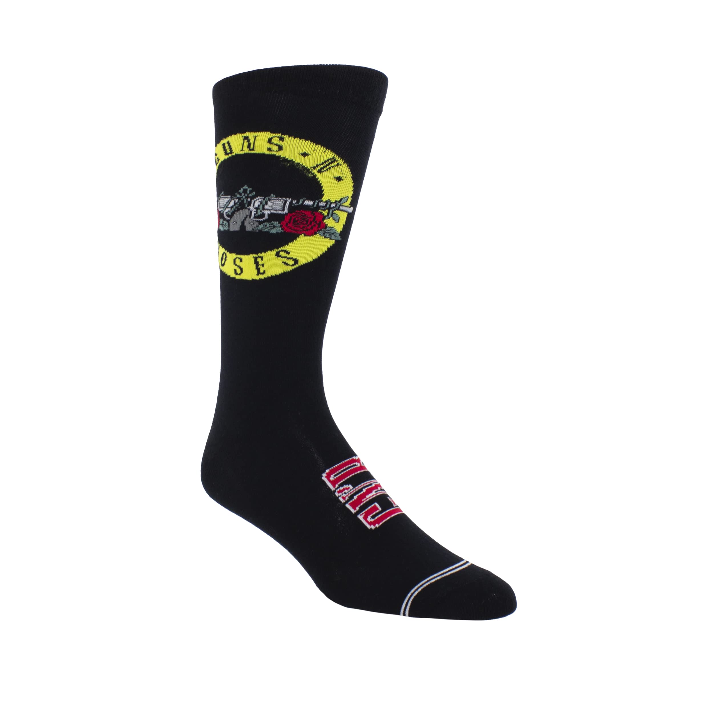 Guns N’ Roses Short Crew Socks, Officially Licensed Rock Band Novelty Socks, Premium Cushioned Socks for Men and Women