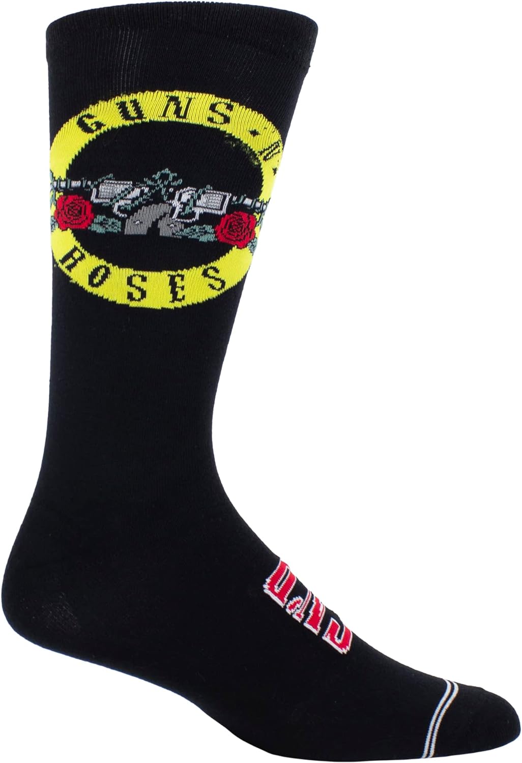 Guns N’ Roses Short Crew Socks, Officially Licensed Rock Band Novelty Socks, Premium Cushioned Socks for Men and Women
