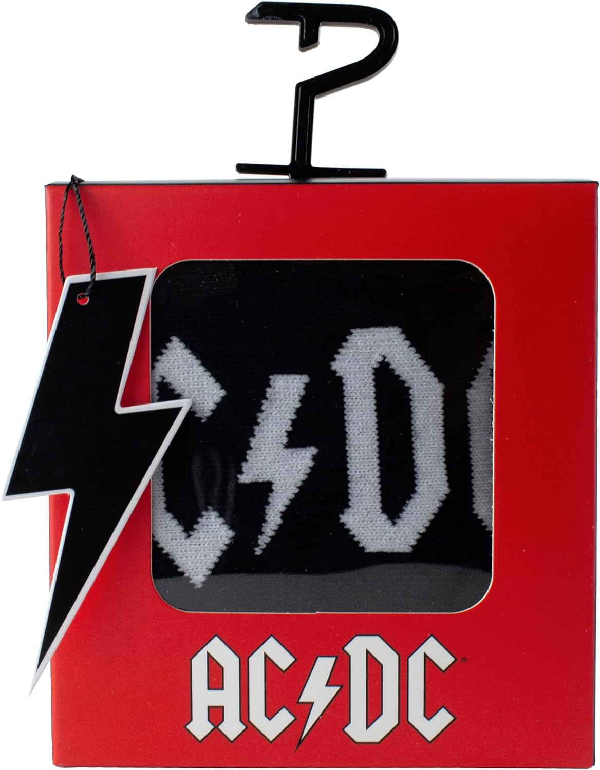 PERRI'S SOCKS - ACDC Premium Crew Socks, Officially Licensed Rock Band Novelty Socks, Cushioned Fun Socks for Men & Women