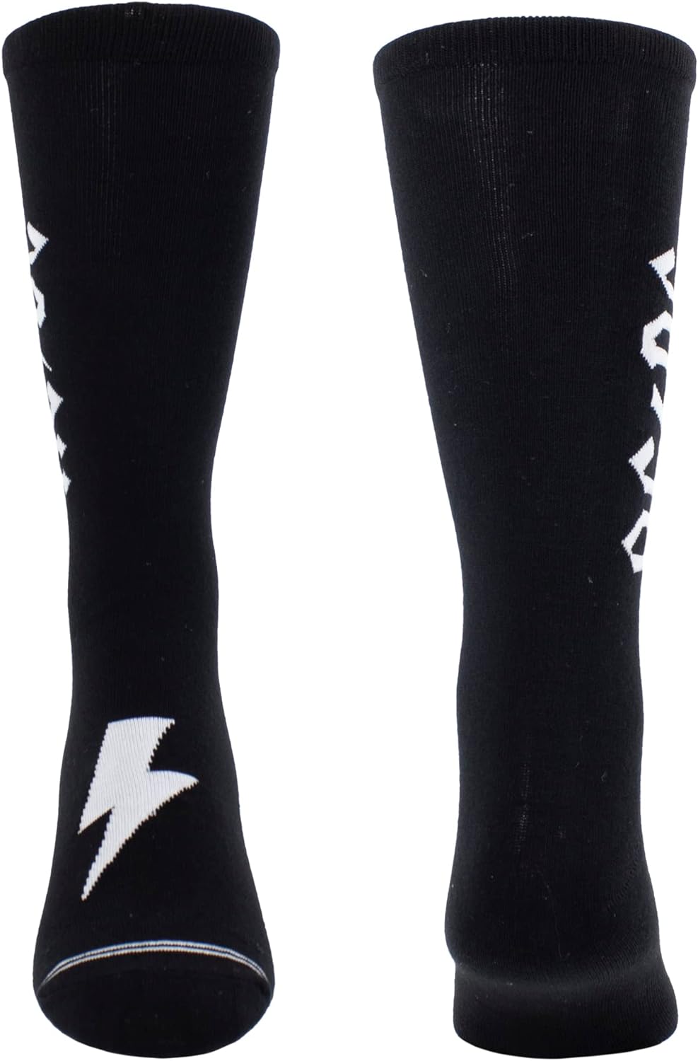 PERRI'S SOCKS - ACDC Premium Crew Socks, Officially Licensed Rock Band Novelty Socks, Cushioned Fun Socks for Men & Women