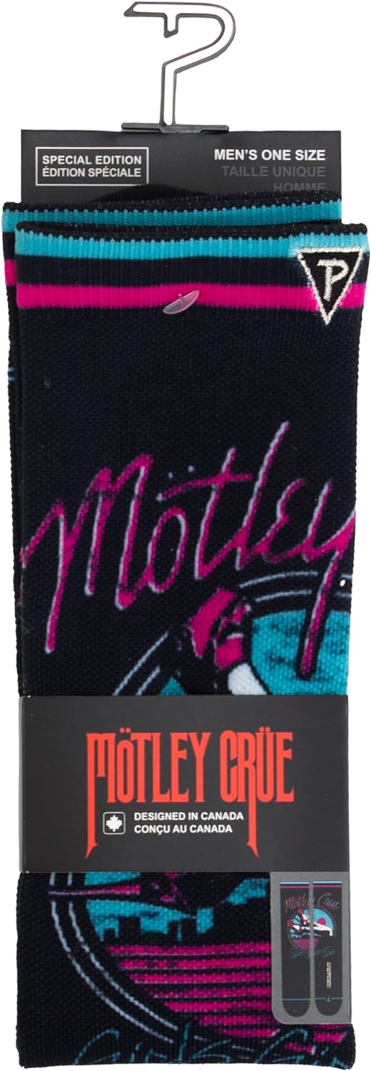 P PERRI'S SOCKS LTD. MOTLEY CRUE DYE SUB CREW